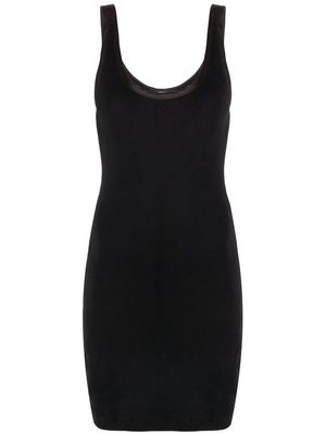 There Was One ribbed cotton minidress - Black