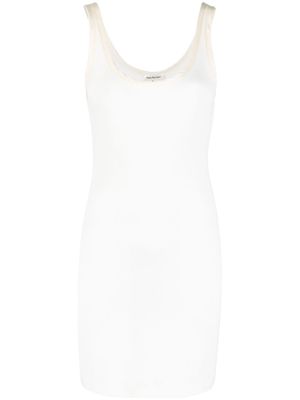 There Was One ribbed cotton minidress - White