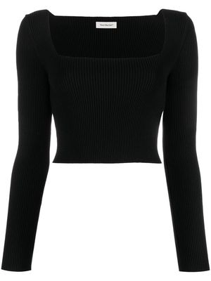 There Was One ribbed cropped top - Black
