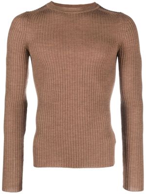 There Was One ribbed-knit wool jumper - Brown