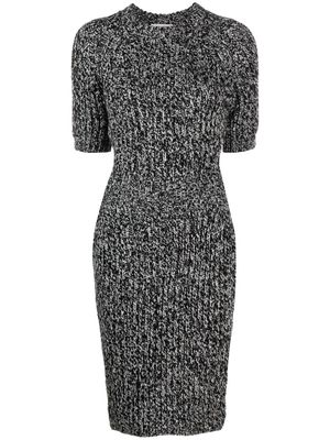 There Was One ribbed-knit wool midi dress - White