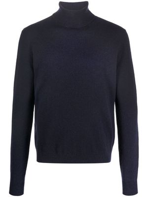 There Was One roll-neck cashmere jumper - Blue