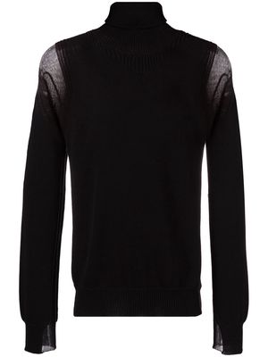 There Was One roll-neck cotton jumper - Black