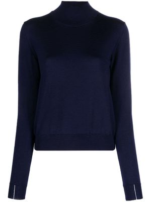 There Was One roll-neck merino jumper - Blue
