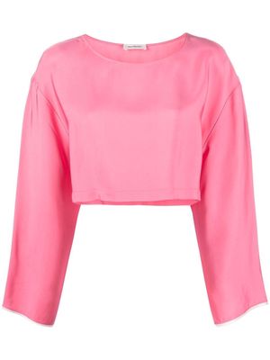 There Was One round-neck cropped top - Pink