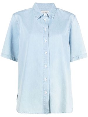 There Was One short-sleeved denim shirt - Blue