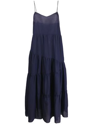 There Was One sleeveless tiered maxi dress - Blue