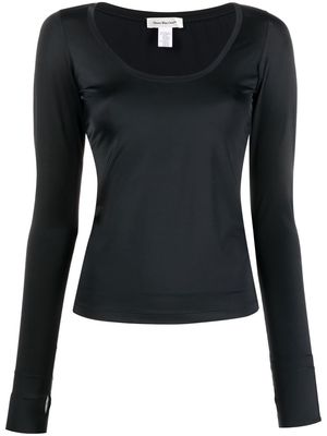 There Was One slim-cut long-sleeved T-shirt - Black