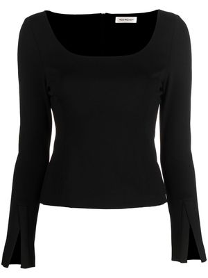 There Was One split-cuff long-sleeved top - Black