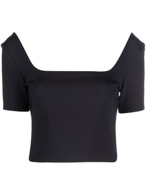 There Was One square-neck short-sleeve top - Black
