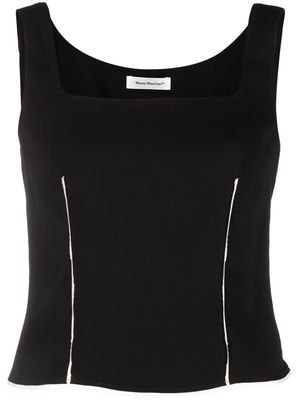 There Was One square-neck sleeveless top - Black