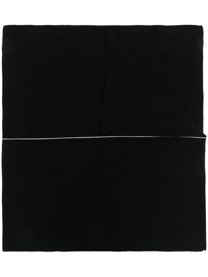 There Was One stripe-detail cashmere scarf - Black