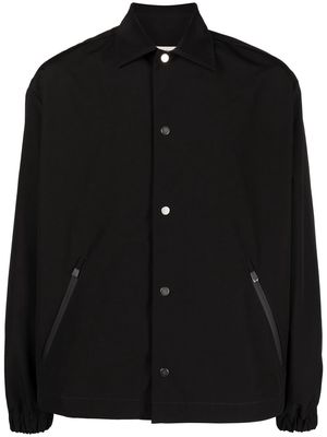 There Was One stripe-detail shirt jacket - Black