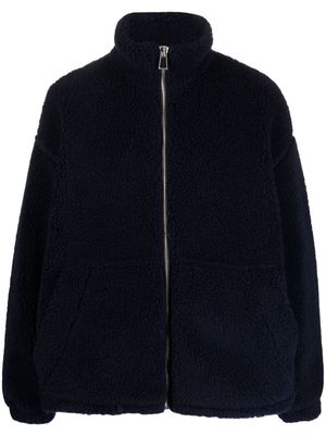 There Was One teddy-fleece zip-up jacket - Blue