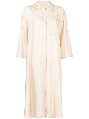 There Was One three-quarter shirt dress - Neutrals