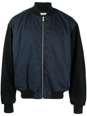 There Was One two-tone panelled bomber jacket - Blue