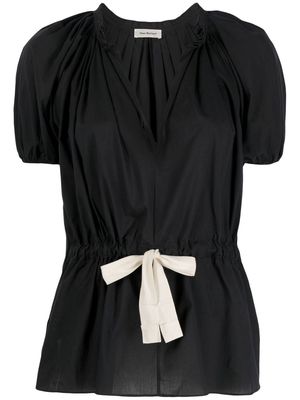 There Was One V-neck cotton blouse - Black