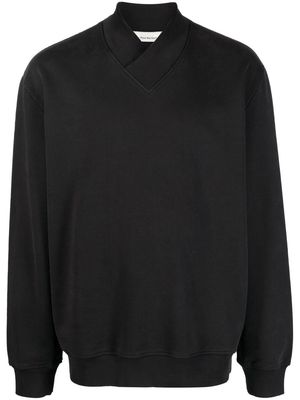 There Was One V-neck organic-cotton sweatshirt - Black