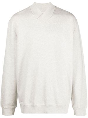 There Was One V-neck organic-cotton sweatshirt - Grey
