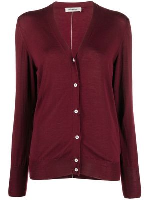 There Was One V-neck wool cardigan - Red
