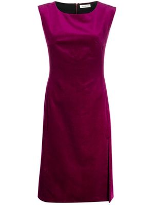 There Was One velvet-effect sleeveless fitted dress - Pink