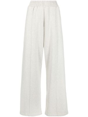 There Was One wide-leg cotton track pants - Grey