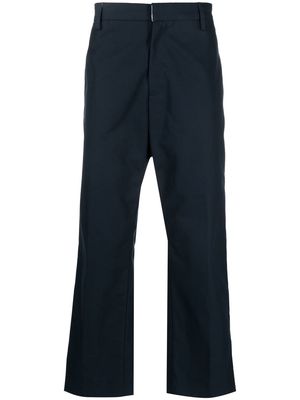 There Was One wide-leg organic-cotton trousers - Blue