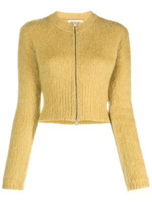There Was One zip-up cropped cardigan - Green