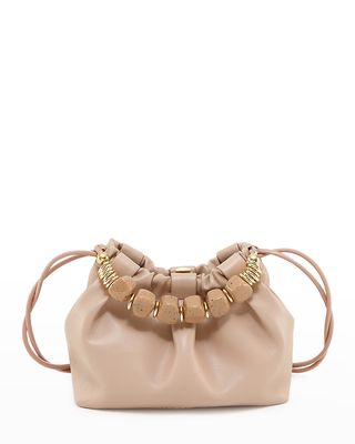 Thetis Stone Faux-Leather Bucket Bag