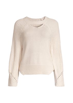 Thick Thin Knit Pullover Sweater