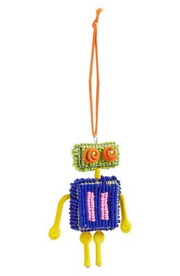 THIE Beaded Robot Ornament in Blue Tones