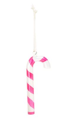 THIE Glass Candy Cane Ornament in Pink Tones