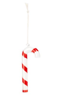 THIE Glass Candy Cane Ornament in Red Tones