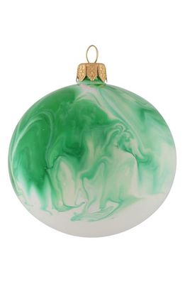 THIE Marble Effect Glass Ornament in Grn