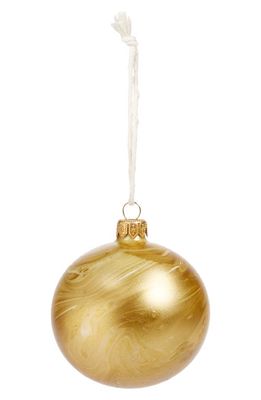THIE Marble Luster Glass Ornament in Golden Tones