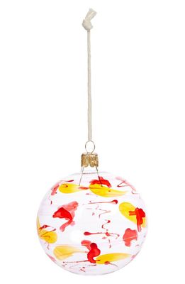 THIE Splatter Glass Ornament in Red Tones
