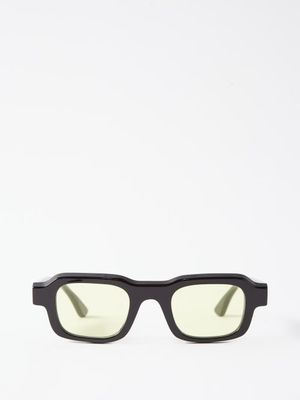 Thierry Lasry - Flexxxy Square-frame Acetate Sunglasses - Mens - Black Yellow