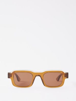 Thierry Lasry - Kultury Sun Square Acetate Sunglasses - Mens - Brown Multi