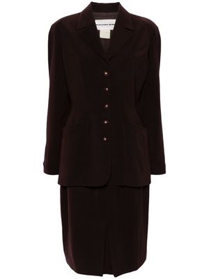 Thierry Mugler Pre-Owned 1990s skirt suit - Brown