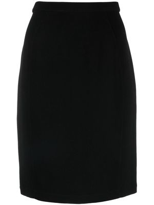 Thierry Mugler Pre-Owned knee-length straight skirt - Black