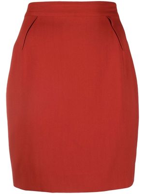 Thierry Mugler Pre-Owned mini pencil skirt - Red