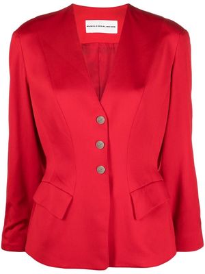 Thierry Mugler Pre-Owned V-neck buttoned blazer - Red