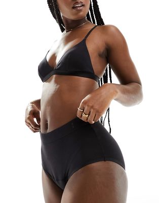 Thinx For All period proof hi-waist brief with super absorbency in black