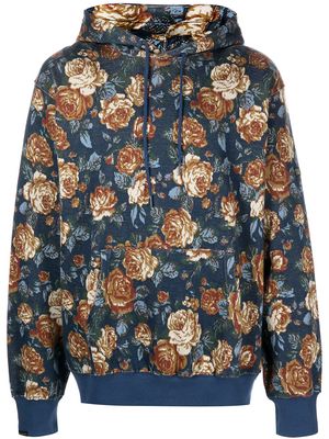 This Is Never That floral jacquard hoodie - Blue