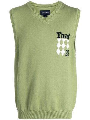 This Is Never That intarsia-knit That 22 vest - Green