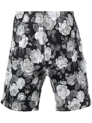 This Is Never That jacquard flower track shorts - Black