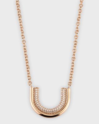 Thoby 18K Rose Gold and Diamond Large Tubular Necklace