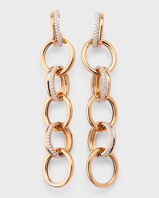 Thoby 18K Rose Gold and Diamond Multi Ring Dangle Earrings