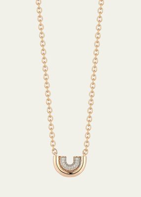 Thoby 18K Rose Gold Diamond Small Tubular Necklace