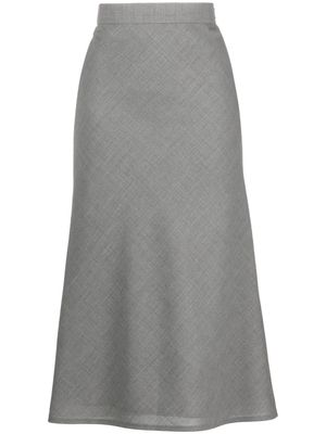 Thom Browne 2-ply Fresco midi skirt - Grey